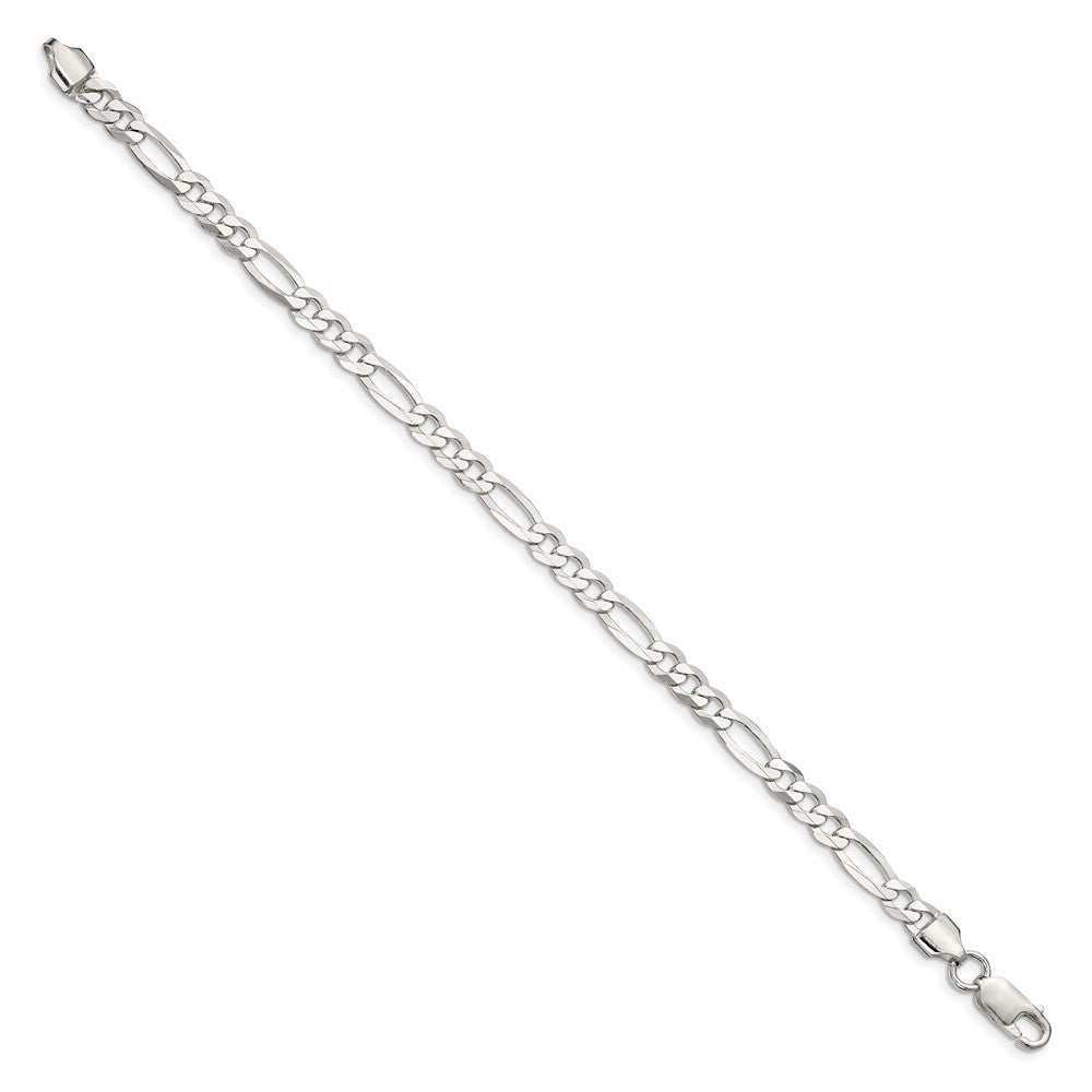 Sterlingsilber 5.5mm Leicht Flach Figaro Gliederarmband