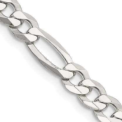 Sterlingsilber 5.5mm Leicht Flach Figaro Halskette