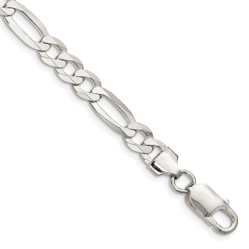 Sterlingsilber 7.0mm Leicht Flach Figaro Gliederarmband