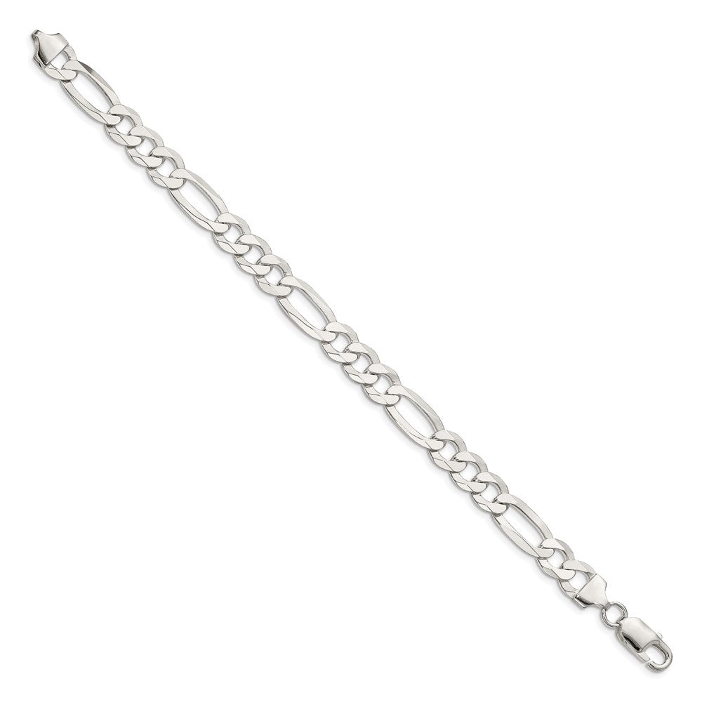 Sterlingsilber 8.5mm Leicht Flach Figaro Gliederarmband