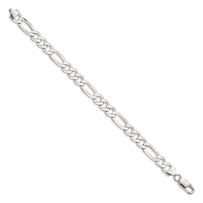 Sterlingsilber 8.5mm Leicht Flach Figaro Gliederarmband