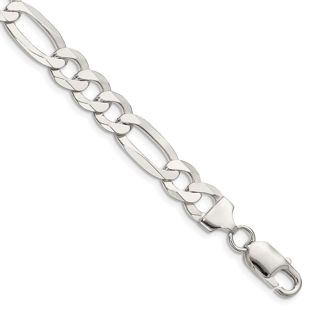 Sterlingsilber 8.5mm Leicht Flach Figaro Gliederarmband