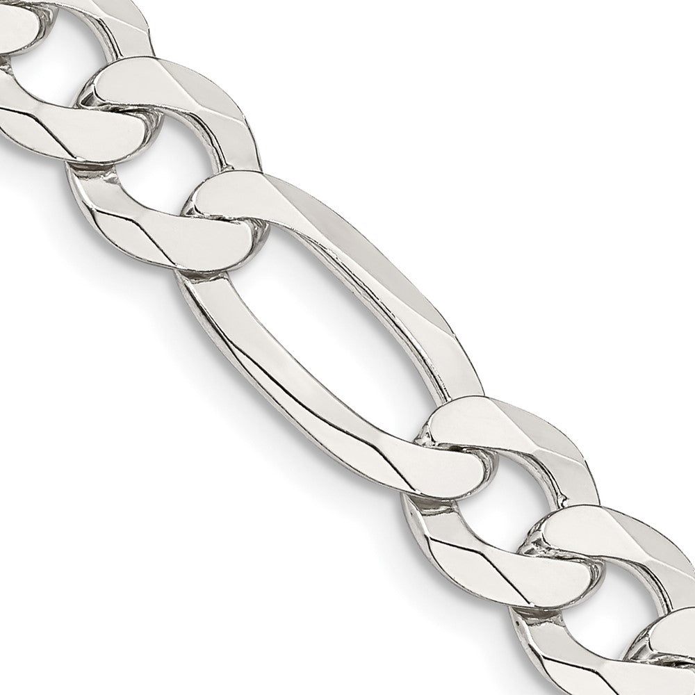 Sterlingsilber 8.5mm Leicht Flach Figaro Halskette