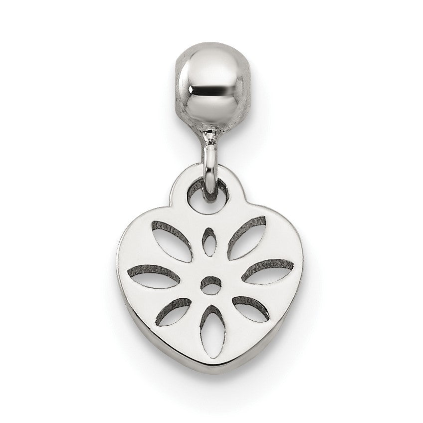 Sterlingsilber Mio Memento Hängend Herz Charm