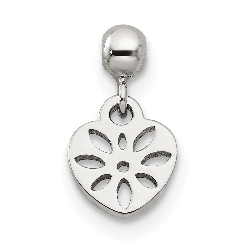 Sterlingsilber Mio Memento Hängend Herz Charm