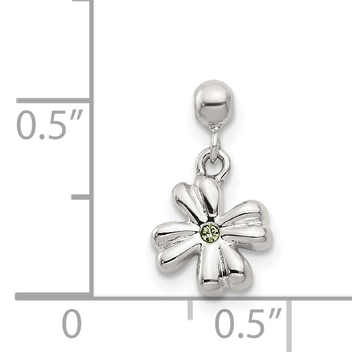 Sterlingsilber Mio Memento Swarovski Kristall Hängend Klee Charm