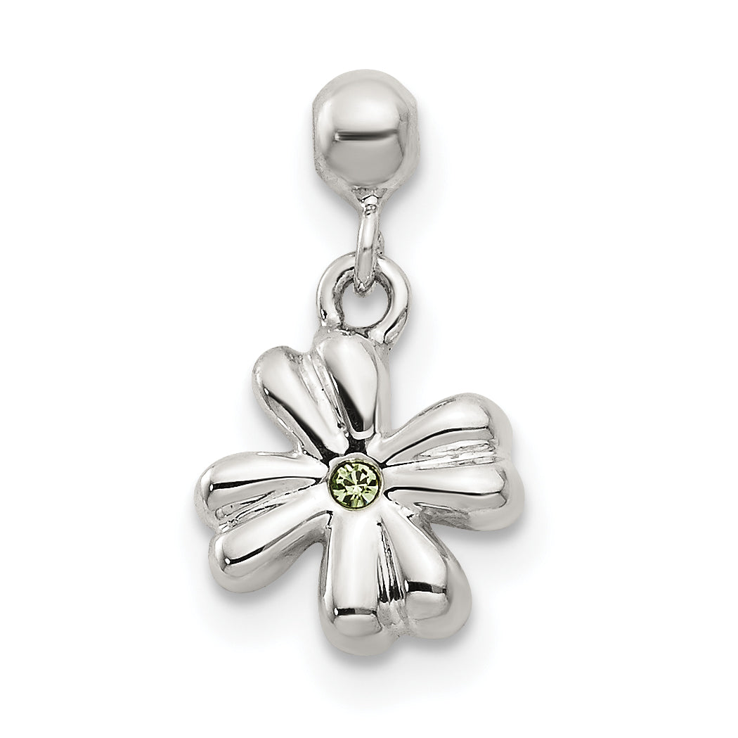 Sterlingsilber Mio Memento Swarovski Kristall Hängend Klee Charm