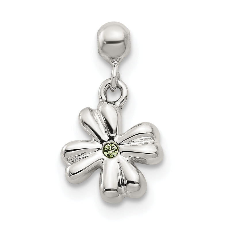 Sterlingsilber Mio Memento Swarovski Kristall Hängend Klee Charm