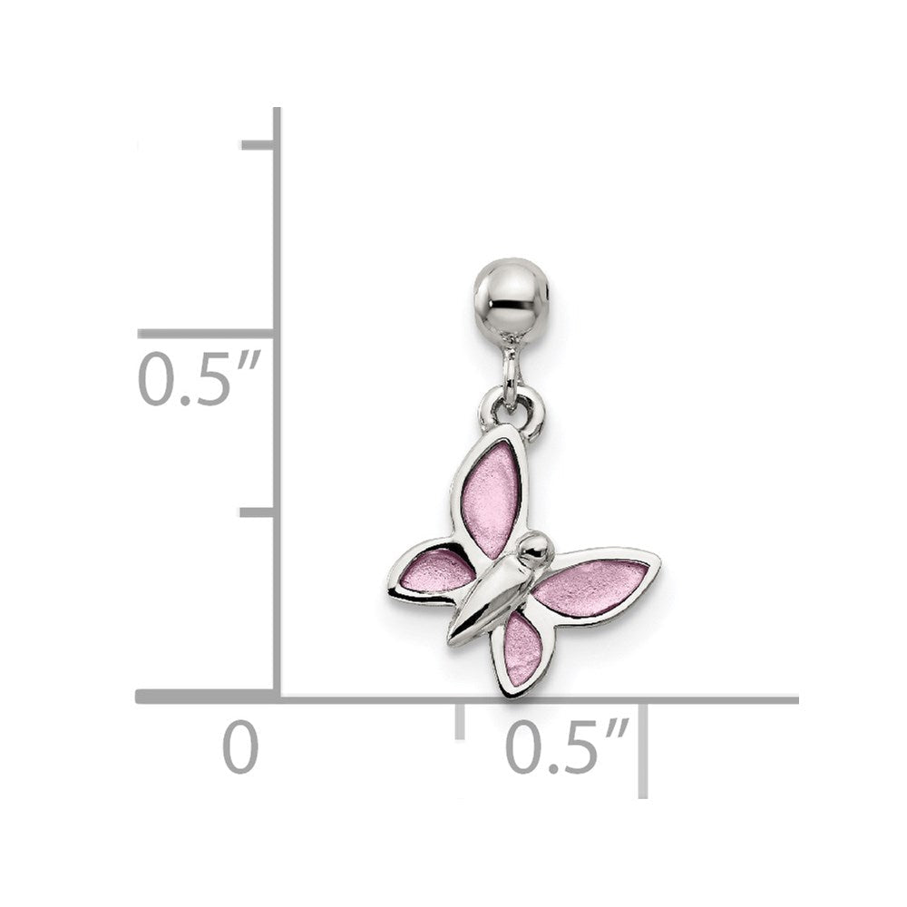 Sterlingsilber Mio Memento Emaille Hängend Schmetterling Charm