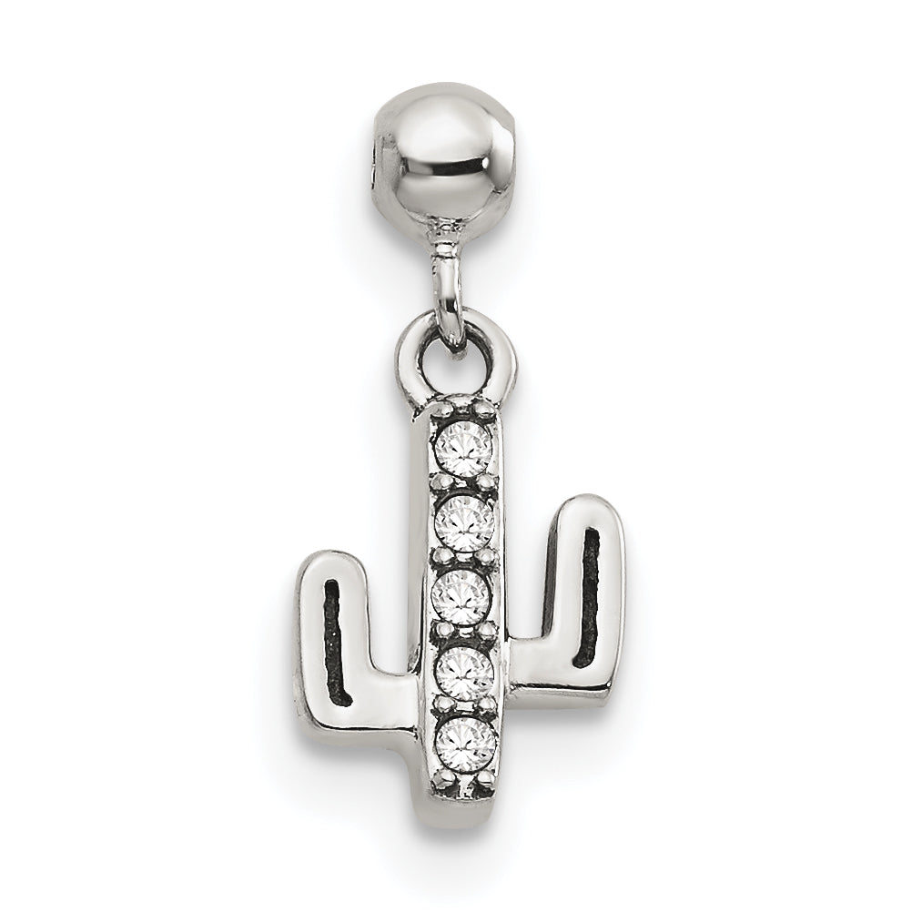 Sterlingsilber Mio Memento Swarovski Kristall Hängend Cactus Charm