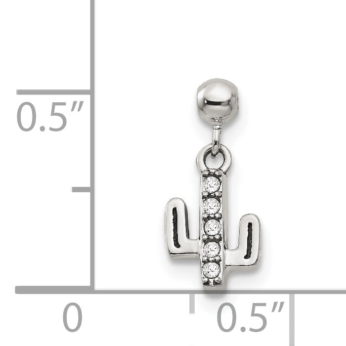 Sterlingsilber Mio Memento Swarovski Kristall Hängend Cactus Charm