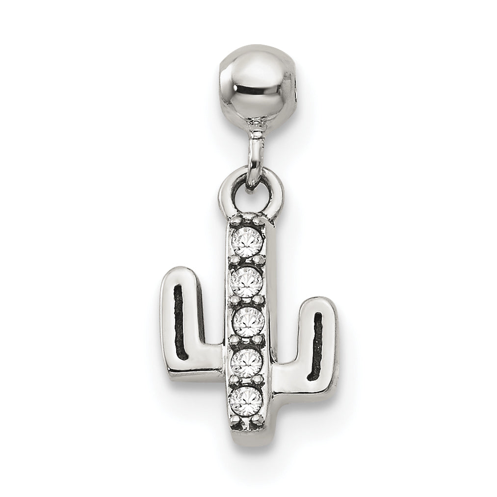 Sterlingsilber Mio Memento Swarovski Kristall Hängend Cactus Charm