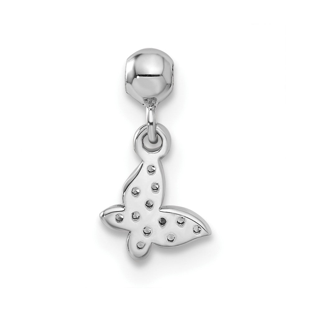 Sterlingsilber Mio Memento Zirkonia Hängend Schmetterling Charm