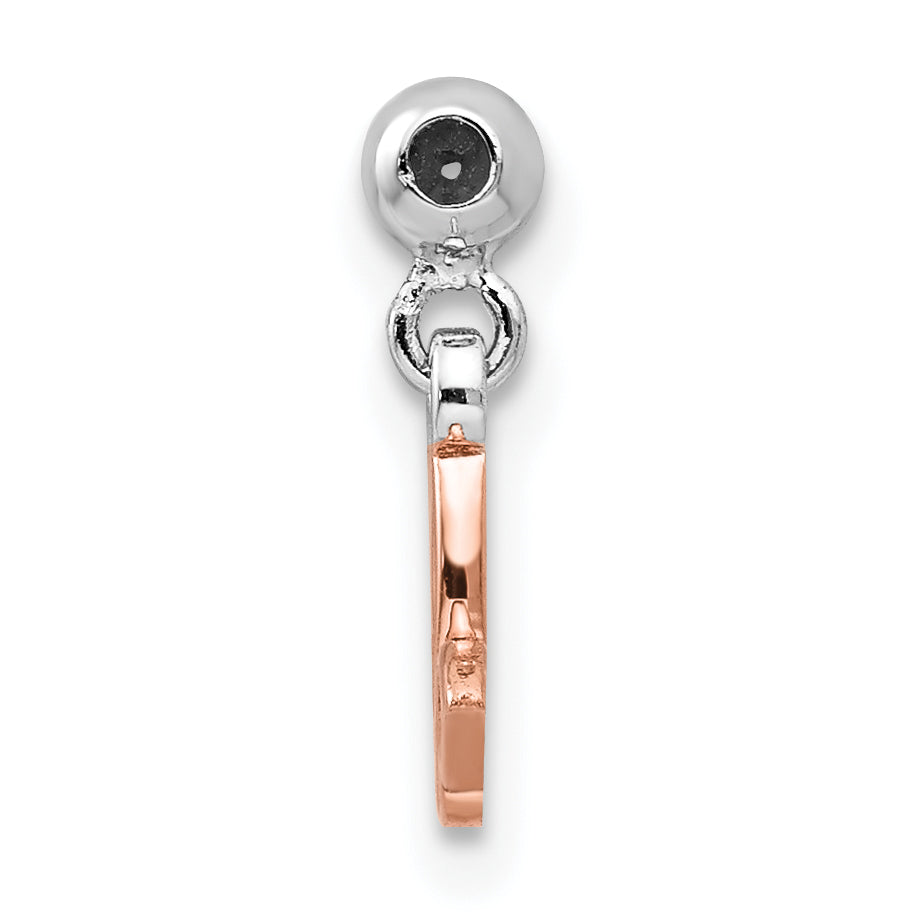 Sterlingsilber Mio Memento Rhodiniert Roséfarben Schmetterling Charm