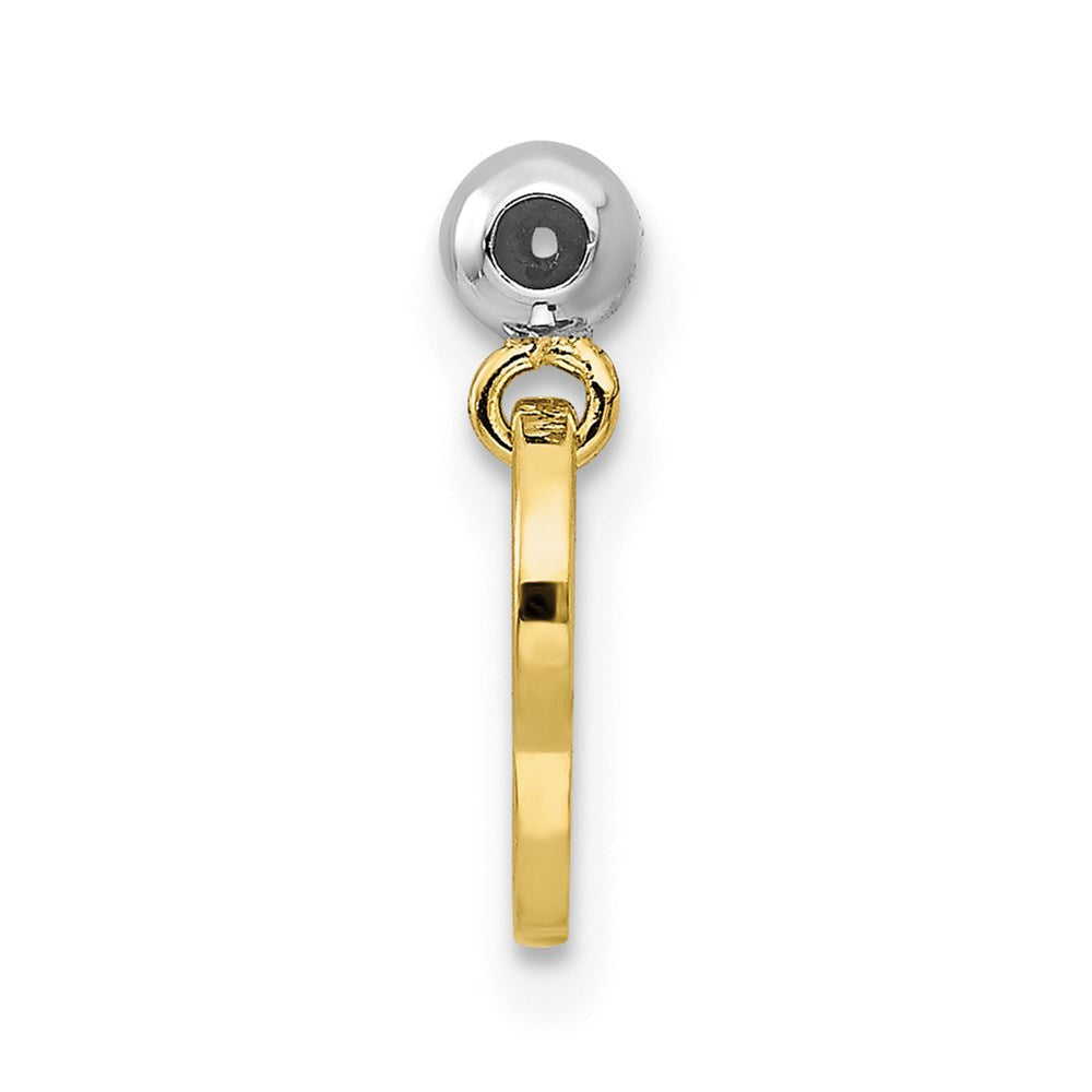 Sterlingsilber Mio Memento Rhodiniert Goldfarben Hängend Flügel Charm