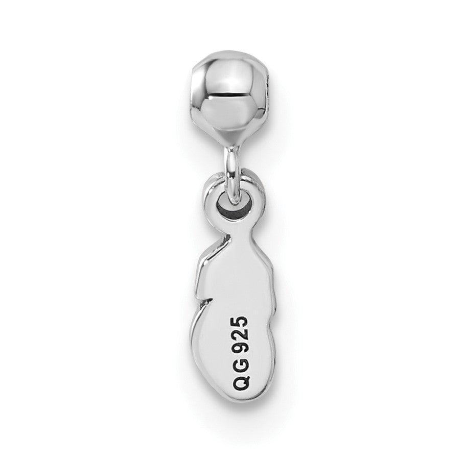 Sterlingsilber Mio Memento Hängend Feder Charm