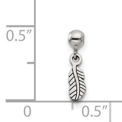 Sterlingsilber Mio Memento Hängend Feder Charm