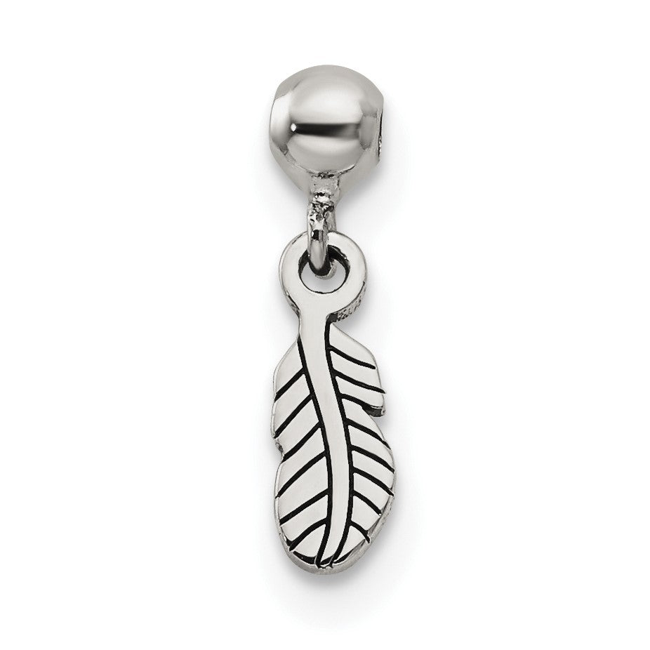 Sterlingsilber Mio Memento Hängend Feder Charm