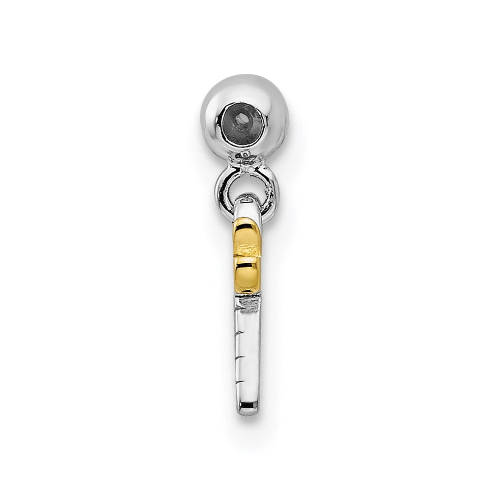 Sterlingsilber Mio Memento Rhodiniert Goldfarben Zirkonia Libelle Charm