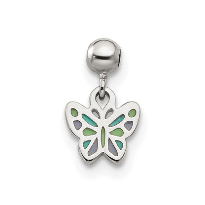 Sterlingsilber Mio Memento Emaille Hängend Schmetterling Charm