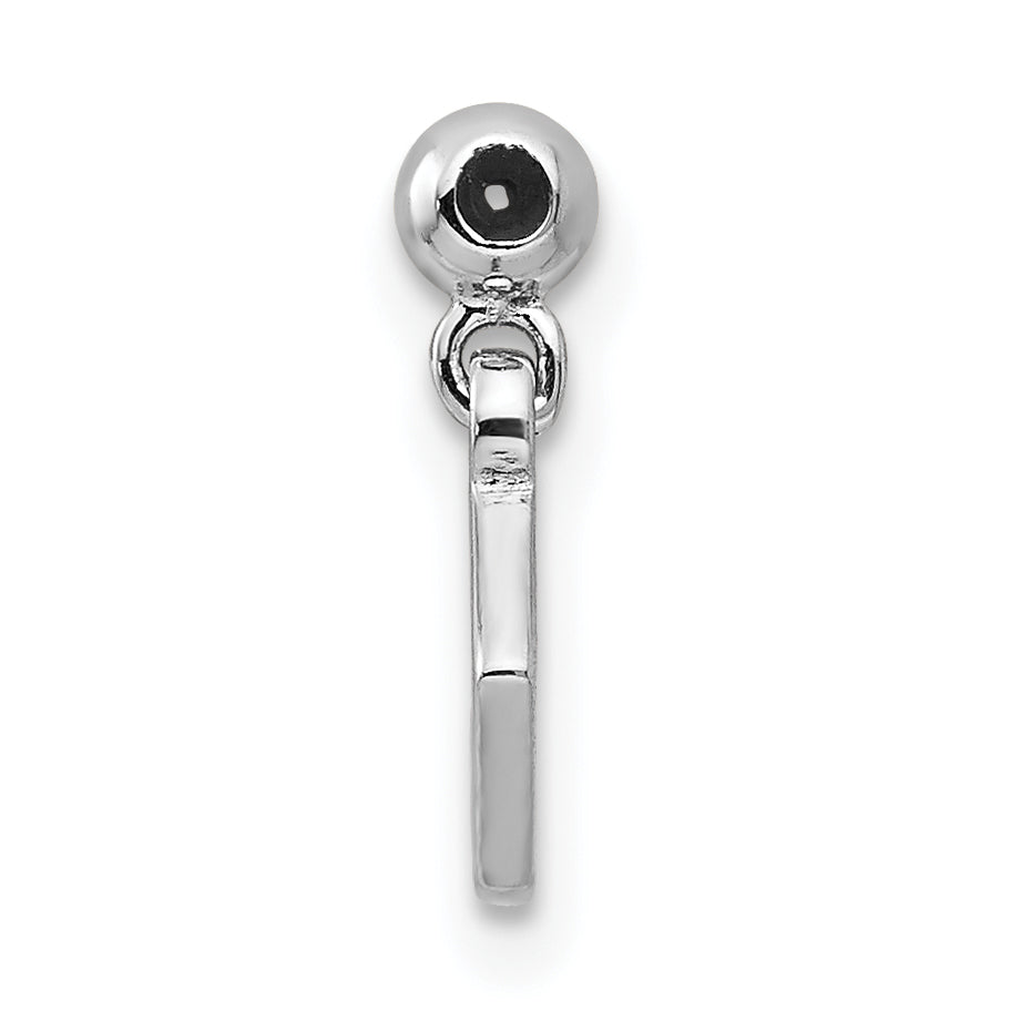 Sterlingsilber Mio Memento Rhodiniert Roséfarben Hängend Blume Charm