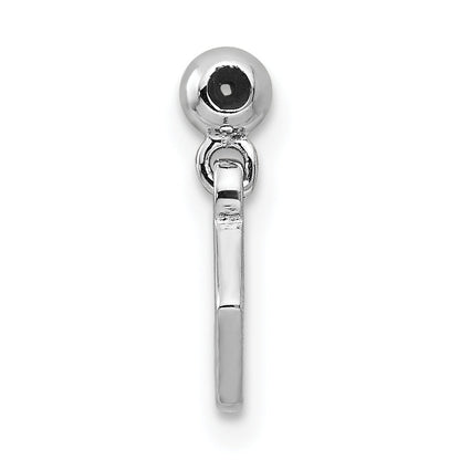 Sterlingsilber Mio Memento Rhodiniert Roséfarben Hängend Blume Charm