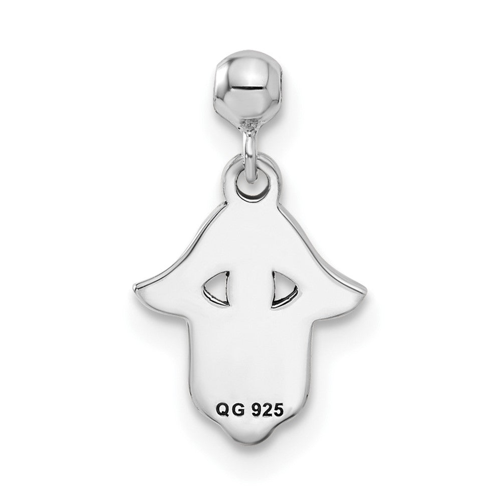 Sterlingsilber Mio Memento Emaille Hängend Hamsa Charm