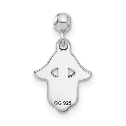 Sterlingsilber Mio Memento Emaille Hängend Hamsa Charm