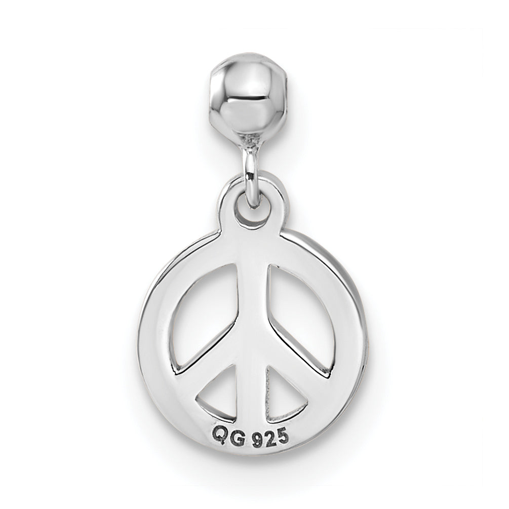 Sterlingsilber Mio Memento Hängend Frieden Charm