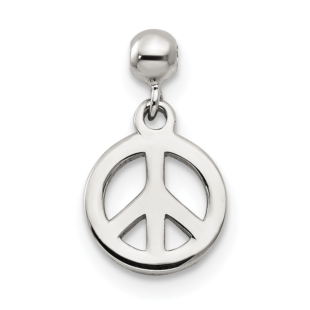 Sterlingsilber Mio Memento Hängend Frieden Charm
