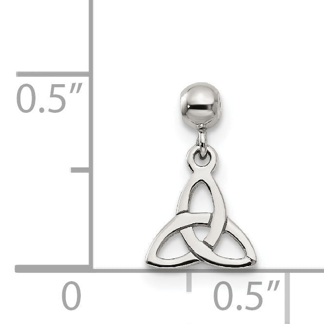 Sterlingsilber Mio Memento Hängend Dreifaltigkeit Knoten Charm