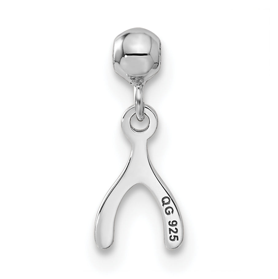 Sterlingsilber Mio Memento Hängend Wunsch Bone Charm