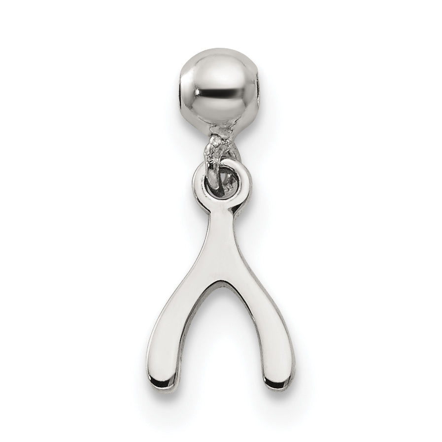 Sterlingsilber Mio Memento Hängend Wunsch Bone Charm