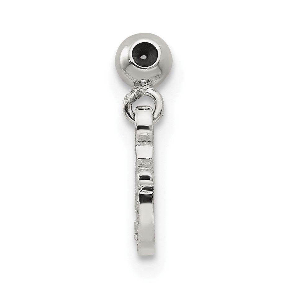Sterlingsilber Mio Memento Zirkonia Hängend Hufeisen Charm