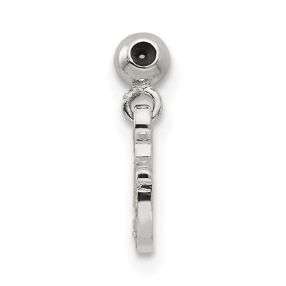 Sterlingsilber Mio Memento Zirkonia Hängend Hufeisen Charm