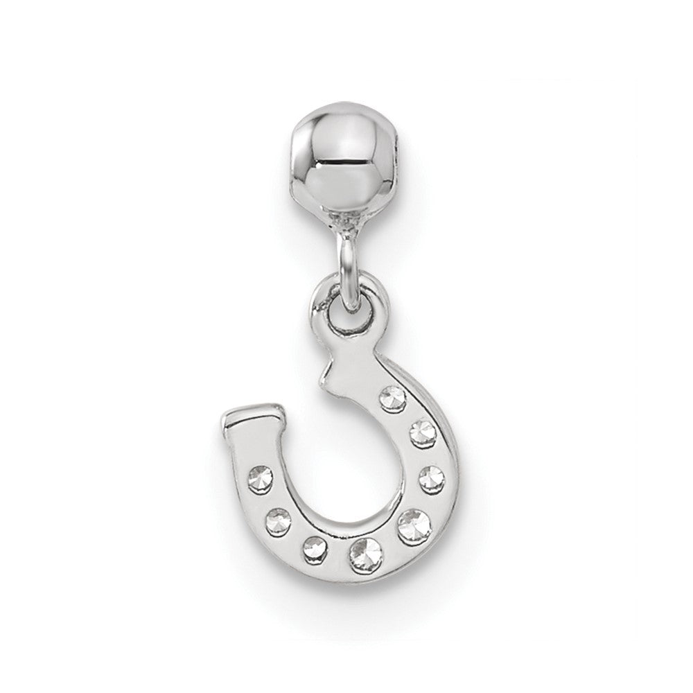 Sterlingsilber Mio Memento Zirkonia Hängend Hufeisen Charm