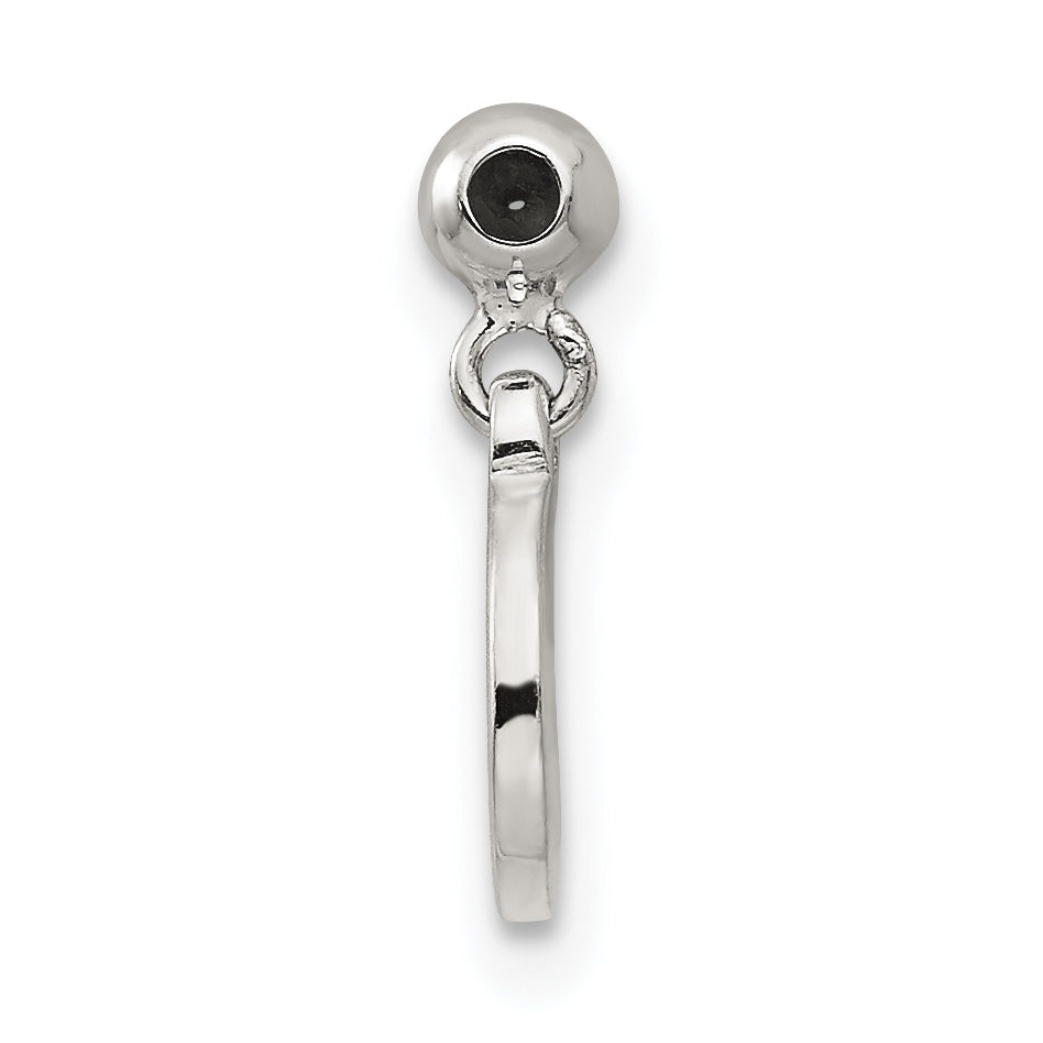 Sterlingsilber Mio Memento Zirkonia Hängend Frieden Charm