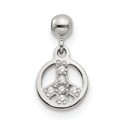 Sterlingsilber Mio Memento Zirkonia Hängend Frieden Charm