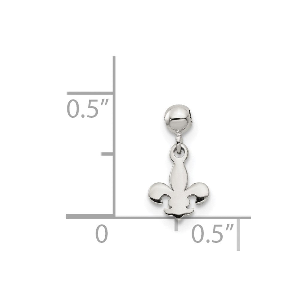 Sterlingsilber Mio Memento Hängend Fleur De Lis Charm