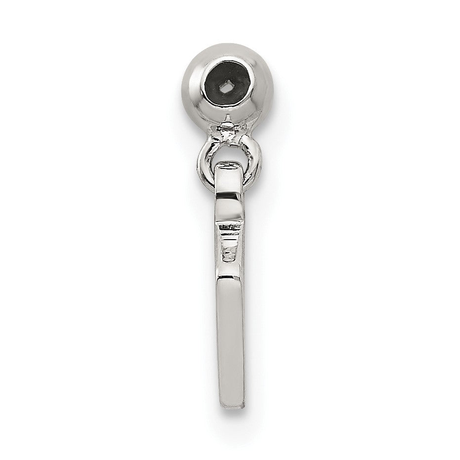 Sterlingsilber Mio Memento Emaille Hängend Kreuz Charm