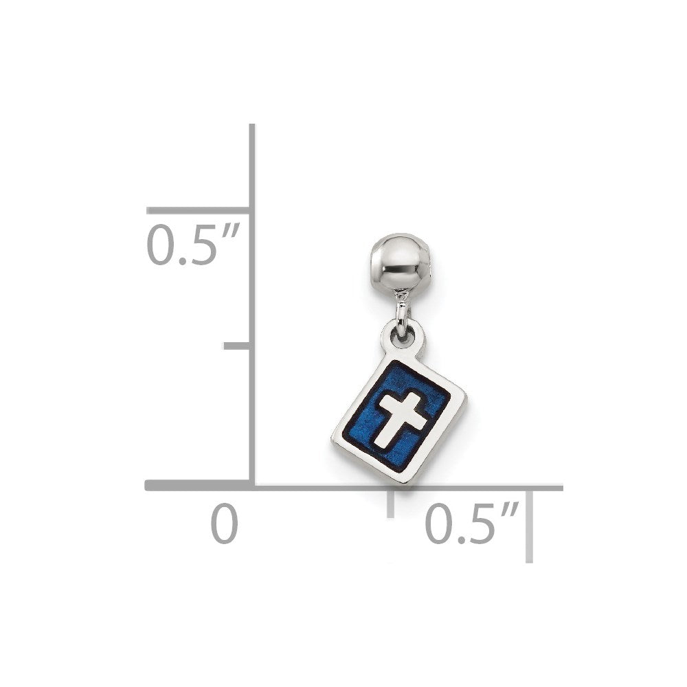 Sterlingsilber Mio Memento Emaille Hängend Kreuz Charm