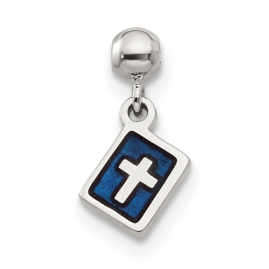 Sterlingsilber Mio Memento Emaille Hängend Kreuz Charm
