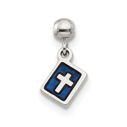 Sterlingsilber Mio Memento Emaille Hängend Kreuz Charm