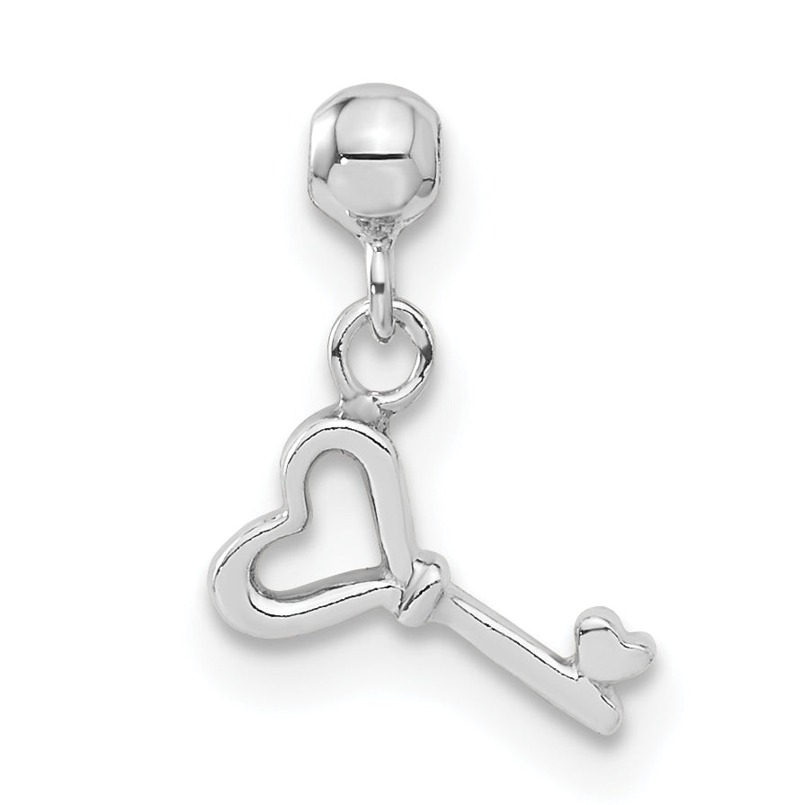 Sterlingsilber Mio Memento Hängend Herz Key Charm