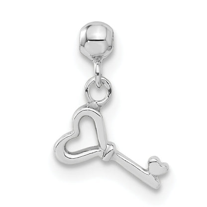 Sterlingsilber Mio Memento Hängend Herz Key Charm