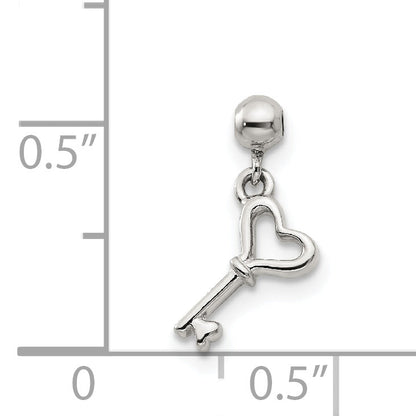 Sterlingsilber Mio Memento Hängend Herz Key Charm