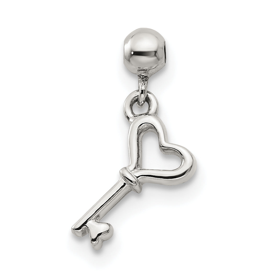 Sterlingsilber Mio Memento Hängend Herz Key Charm