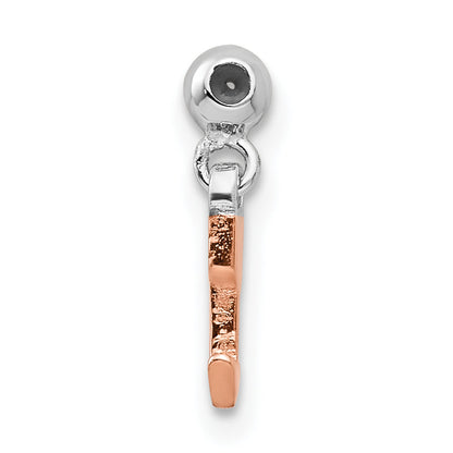 Sterlingsilber Mio Memento Rhodiniert Roséfarben Hängend Pfeil Charm