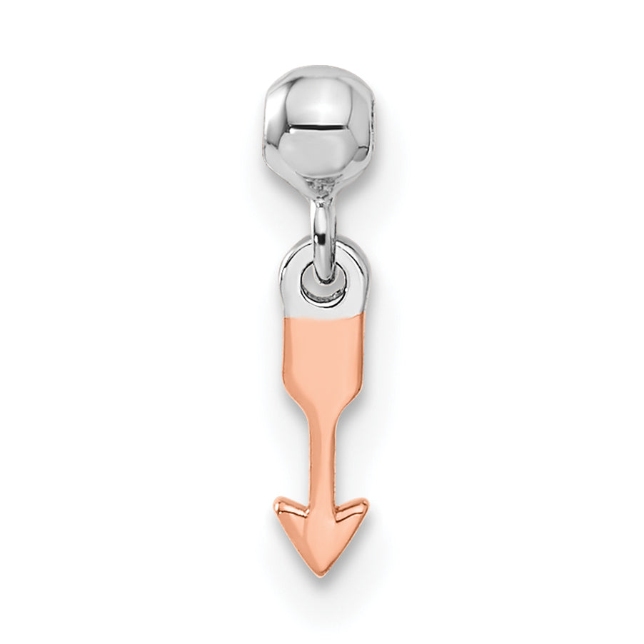 Sterlingsilber Mio Memento Rhodiniert Roséfarben Hängend Pfeil Charm