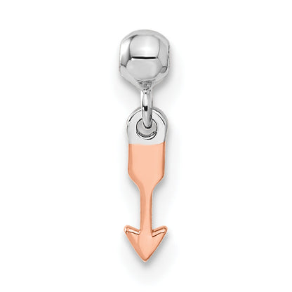 Sterlingsilber Mio Memento Rhodiniert Roséfarben Hängend Pfeil Charm
